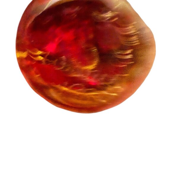 Vintage W Ward 1989 Signed Amberina Art Glass Bird Cardinal Of Love 3.25" - Picture 5 of 9